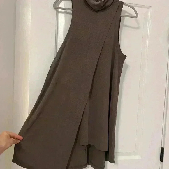 FREE PEOPLE Mock Neck Asymmetrical Sleeveless Dress - Small - Picture 4 of 5